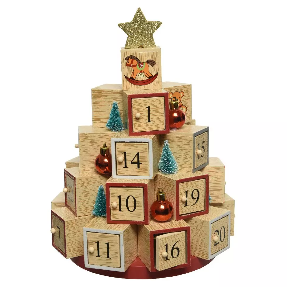 Calendrier de l'Avent à remplir Sapin festif Multicolore
