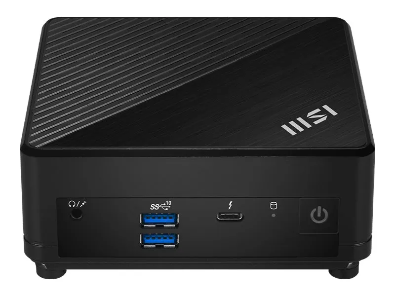 MSI Cubi 5 12M 001EU - Mini PC Core i7 1255U / op til 4.7 GHz - RAM 16 GB - SSD 512 GB - NVMe - Intel Iris Xe Graphics - IEEE 802.11ax (Wi-Fi 6E), Bluetooth 5.3, Gigabit Ethernet, 2.5 Gigabit Ethernet - Win 11 Pro - skærm: ingen - sort