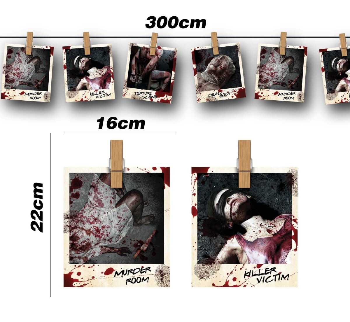 Halloween Slinger Misdaad Foto's 2,74m