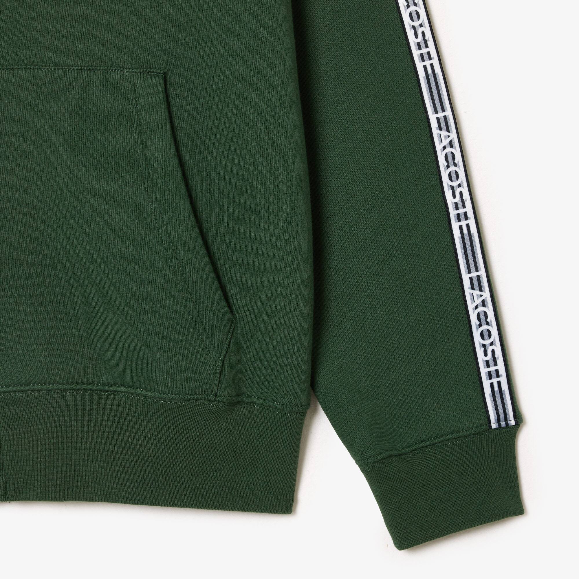 Herren Jogger Pulli mit Logo-Streifen und Reißverschluss Sweatshirts - Grün - Lacoste - Herren