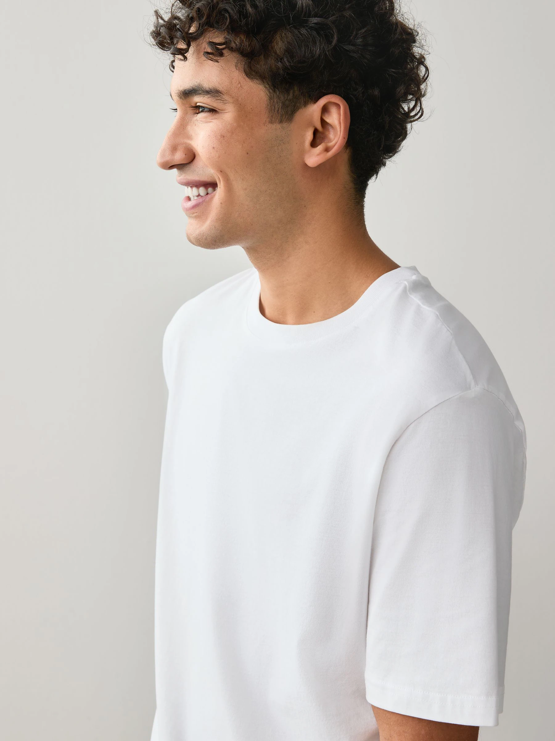 Wit - Normale Pasvorm - Essential katoenen T-shirts verpakking van 6