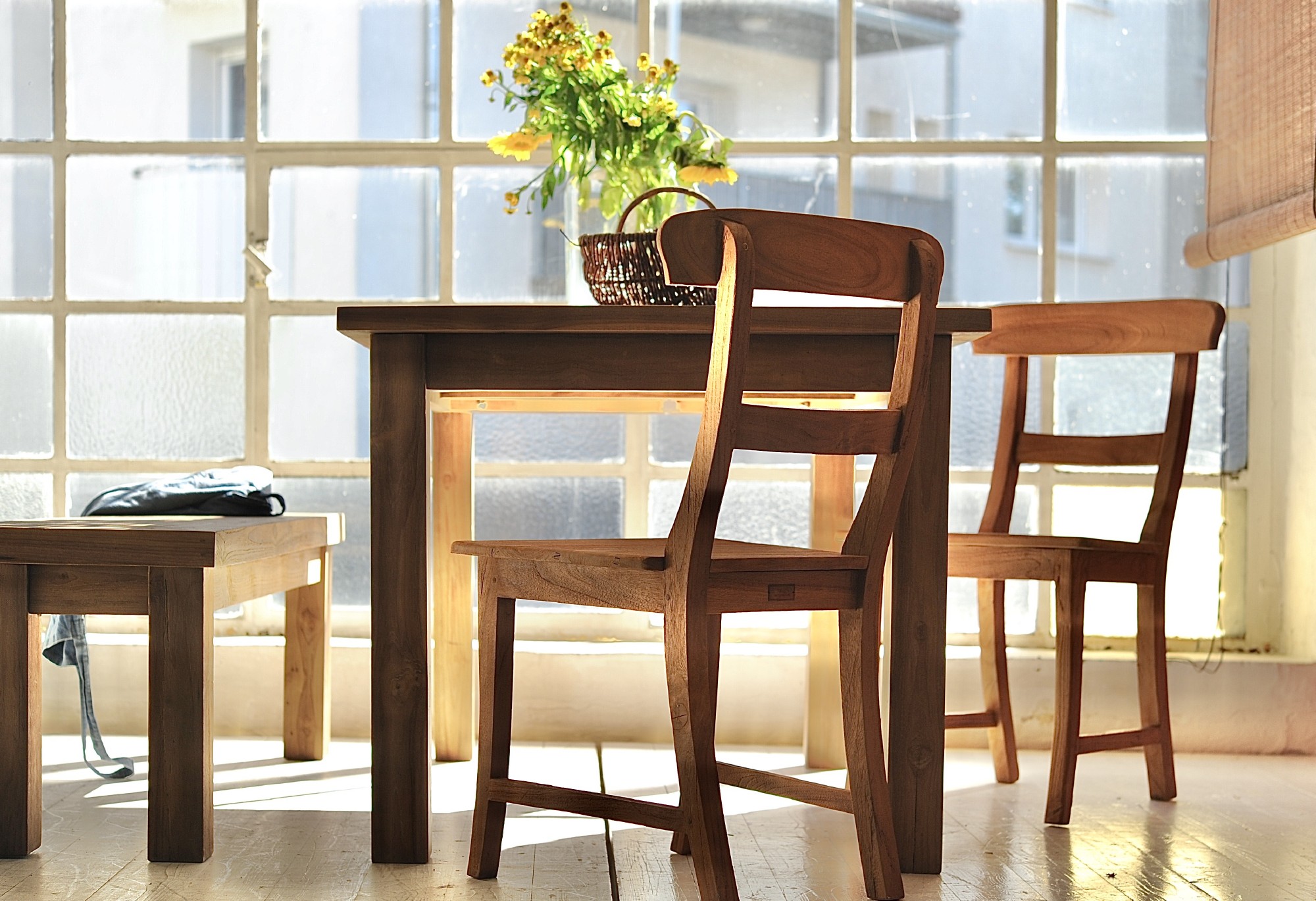 Teak-Stuhl 'Gelder', natur, T 55 cm, B 46 cm, H 89 cm von fischer's lagerhaus