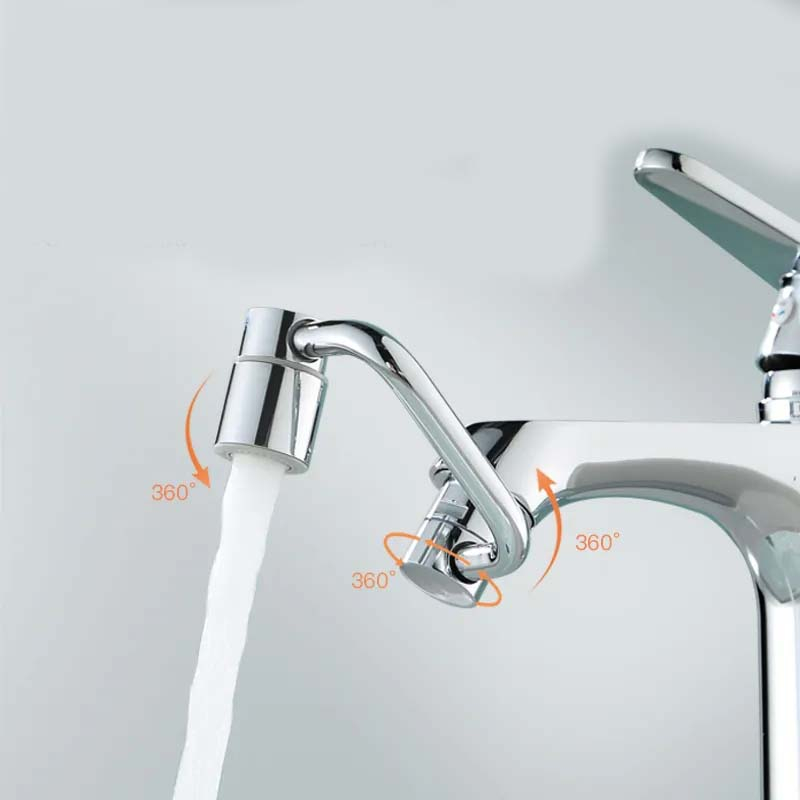 Wasserhahn Verlängerung Drehbarer Armaturen Aufsatz für Küche / Badezimmer - Schwarz