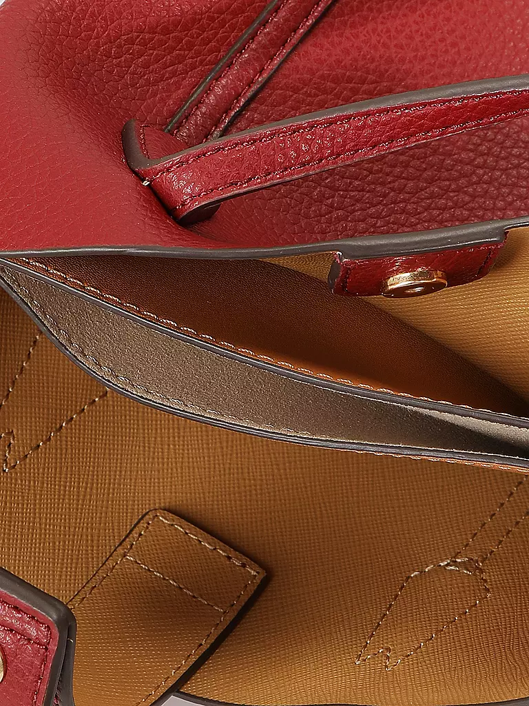 TORY BURCH Ledertasche - Mini Bag PERRY MINI TOTE dunkelrot