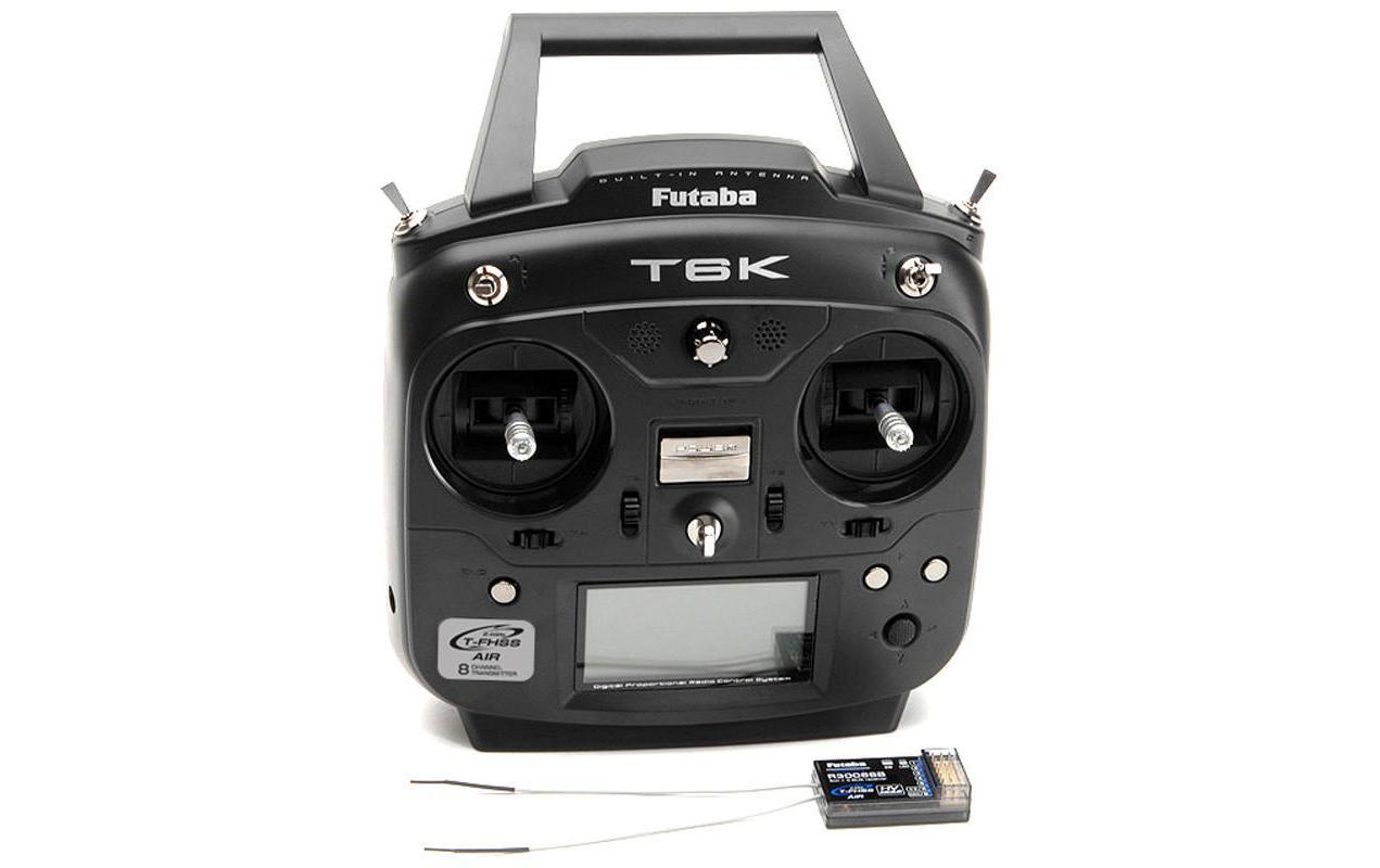 Fernsteuerung T6K V2.0 Mode 1 (Gas rechts)<br>6-Kanal-Sender im 2.4-GHz-Band, Mode 1