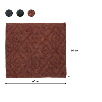 Sealskin badmat aztec 60x60cm donkerroze
