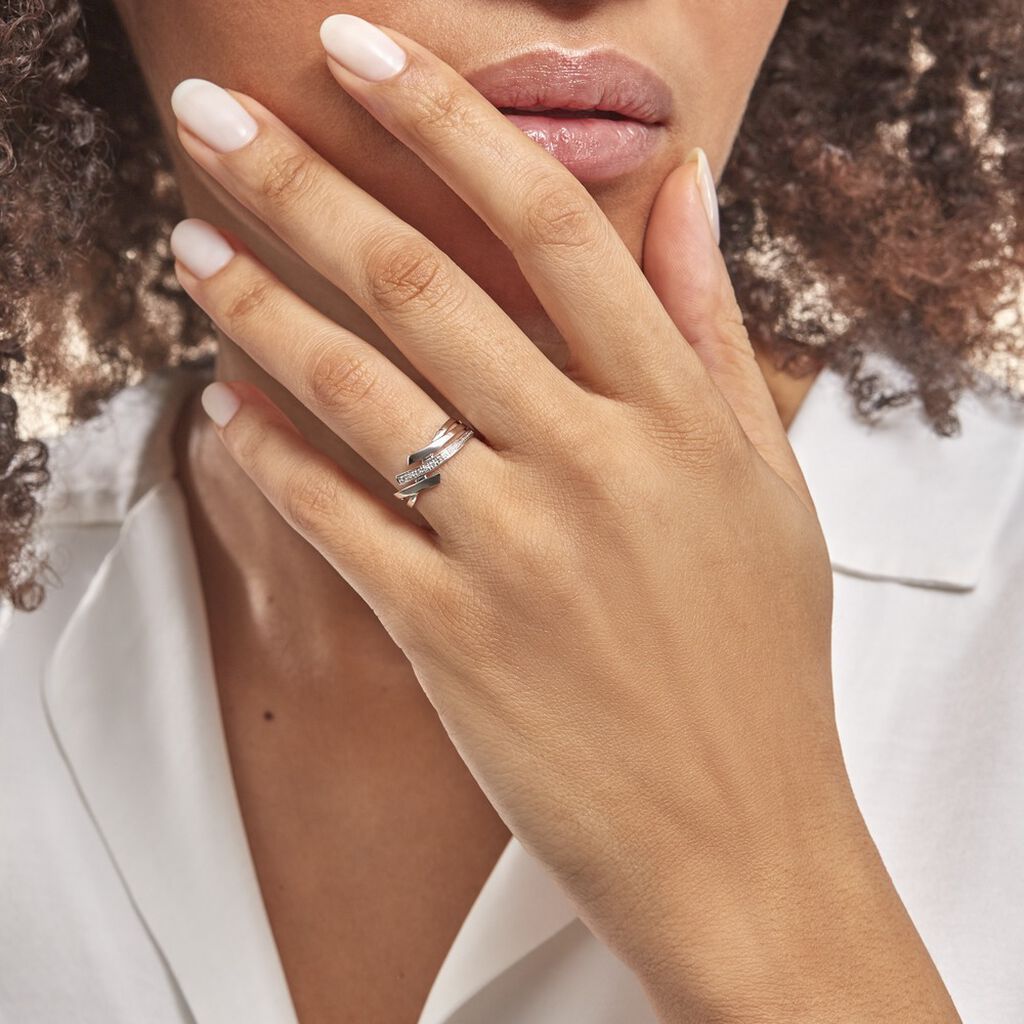 Bague Nermine Or Blanc Diamant