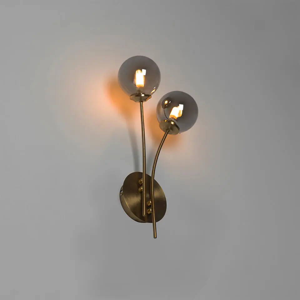 Qazqa wandlampen athens goudkleurig g9