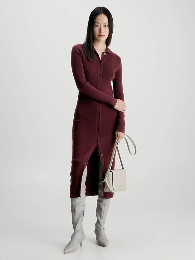 Vestido camisa midi canelado