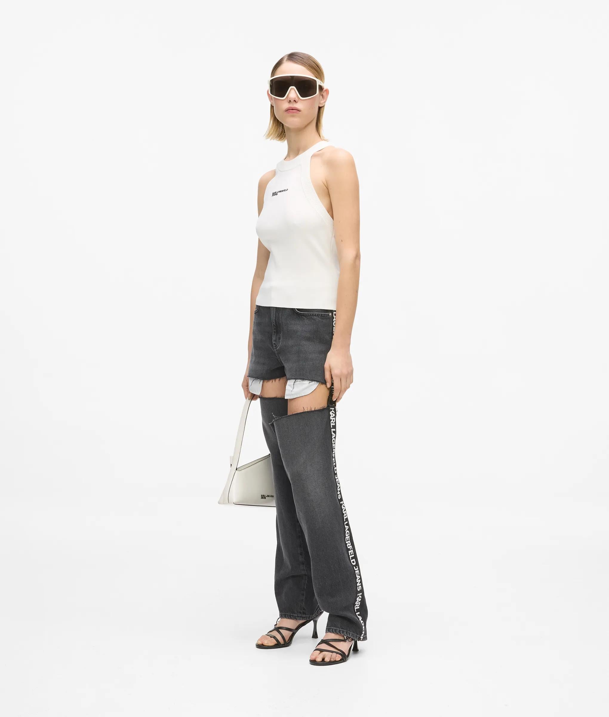 Gebreide racer tanktop