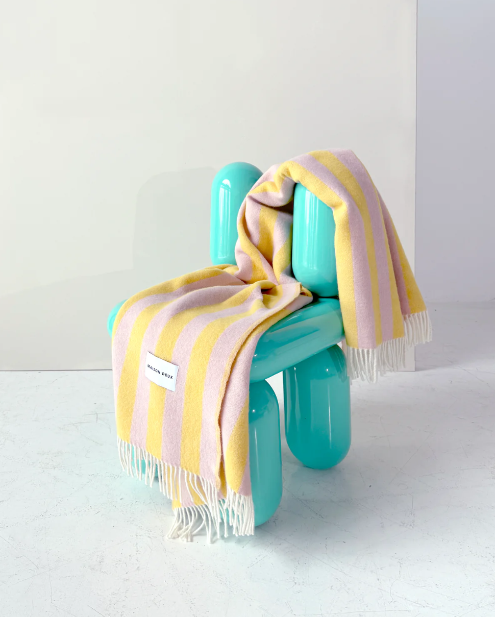 Plaid Candy Wrap 130x200 cm pink/yellow