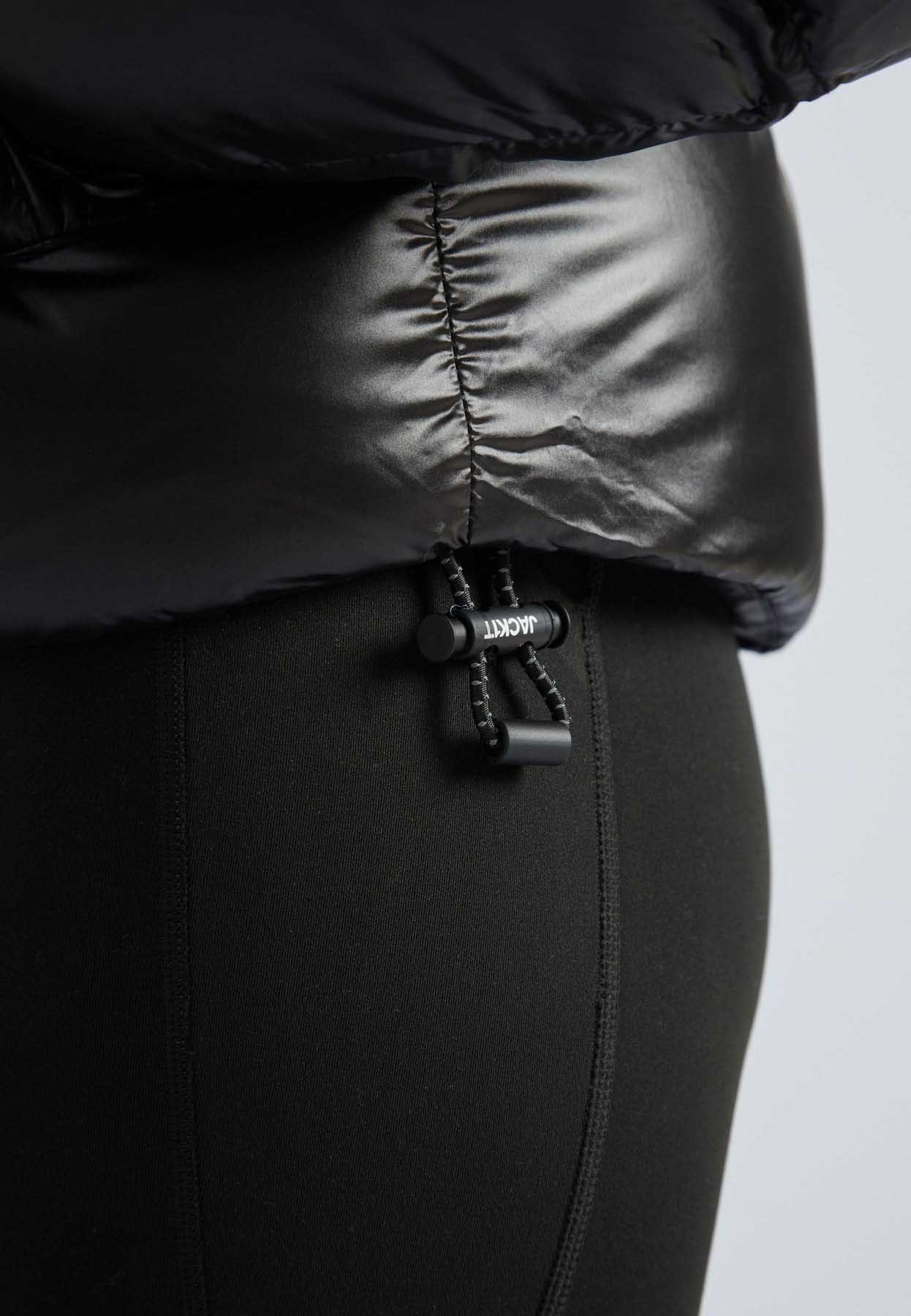 EZ Slick Puffer Hooded Jacket V2 Dame Black/Red