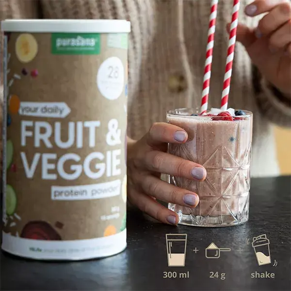 Purasana Proteína Orgânica de Frutas e Vegetais 360g
