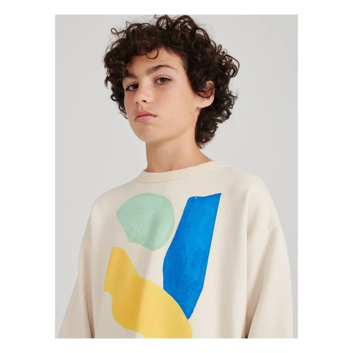 True Artist Sweat Couleur Graphique | Beige