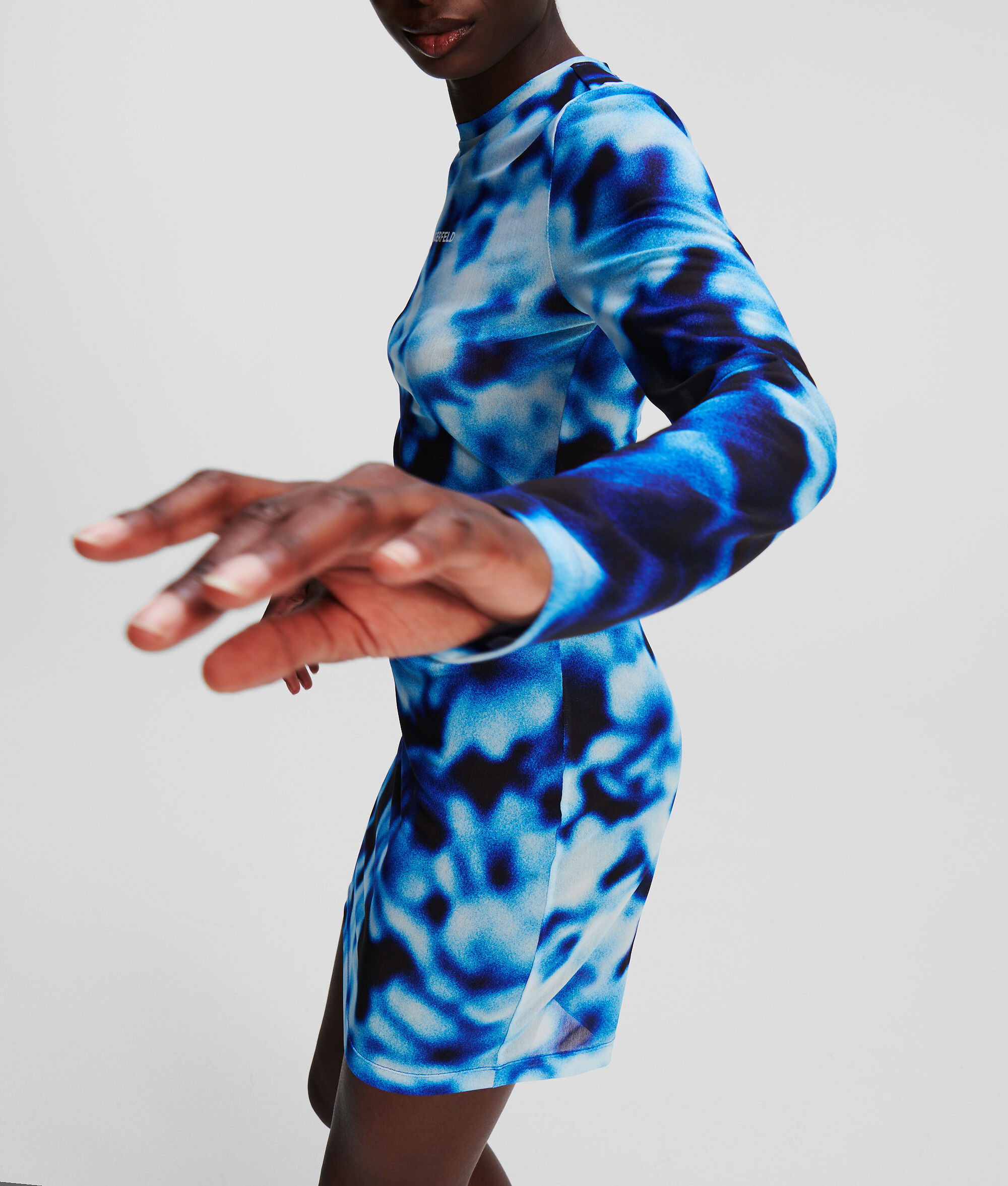 ROBE EN MAILLE KLJ IMPRIMÉ FLOUTÉ