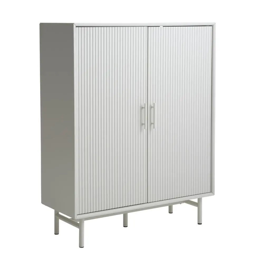 Wandkast Greige Metaal - 2-Deuren - 100x40x125cm - Palma