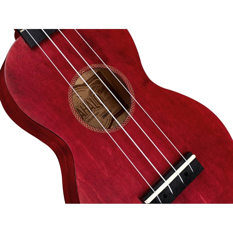 Mahalo MS1TRD Slimline Series sopraan ukelele transparent red