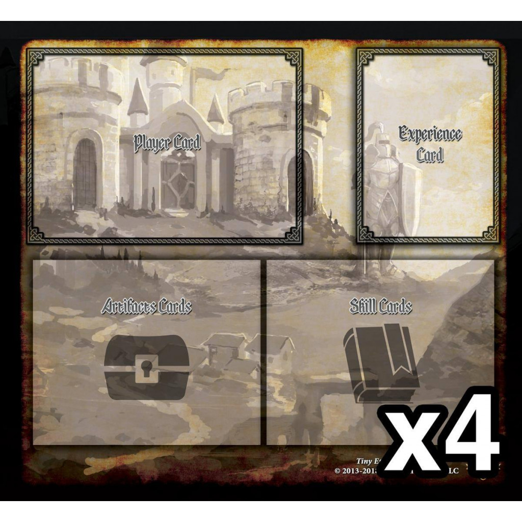 Tiny Epic Defenders : The Dark War Expansion - Game Mats 4 Pack
