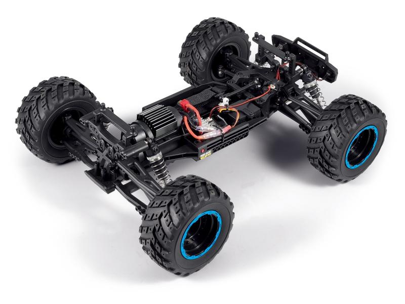 Blackzon Monster Truck Smyter MT 4WD Blau, RTR, 1:12 4WD Off-Road RC-Modellauto im Massstab 1:12 für Einsteiger