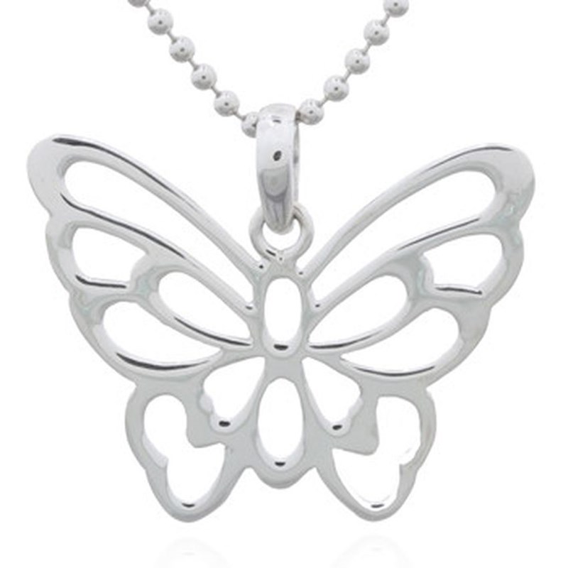 Collier papillon en argent