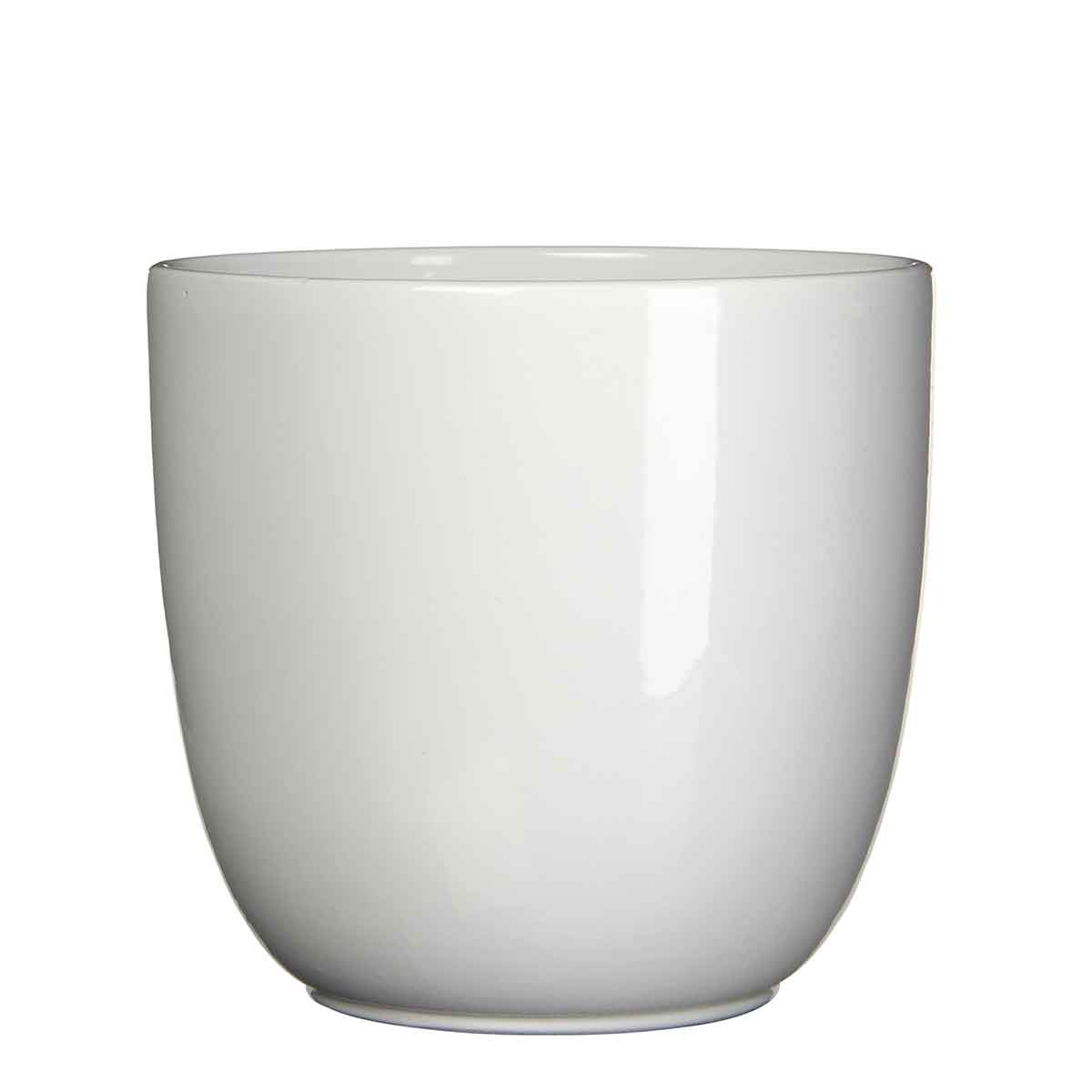 Mica decorations pot de fleur tusca - 31x31x28.5 cm - céramique - blanc