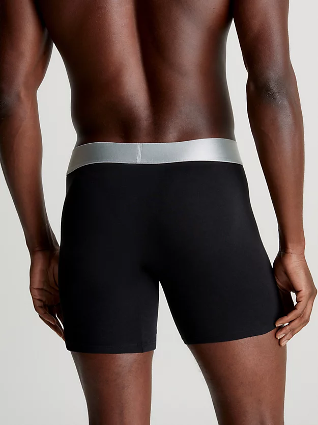 Cuecas Boxer Longas Steel Cotton, Pacote com 3 Unidades