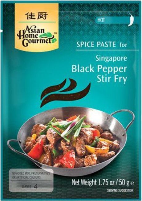 Asian Home Gourmet Kruidenpasta Roerbak Zwarte Peper 50g