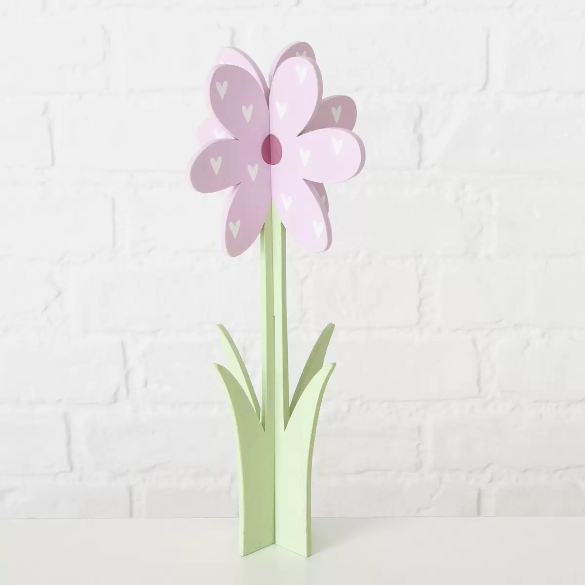 Dekoaufsteller Blume grün,lila,rosa