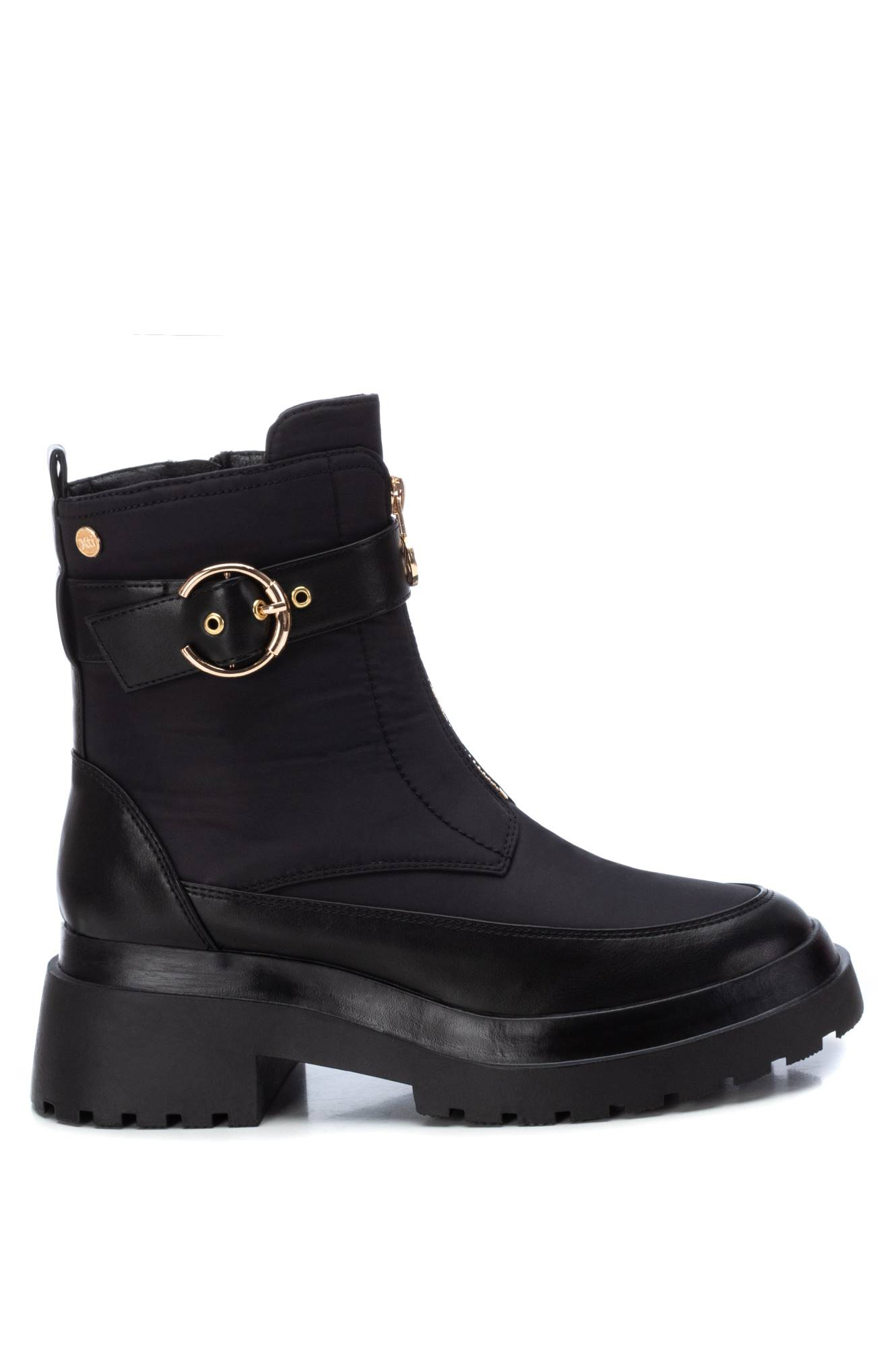 Botas de cano curto femininas em tecido