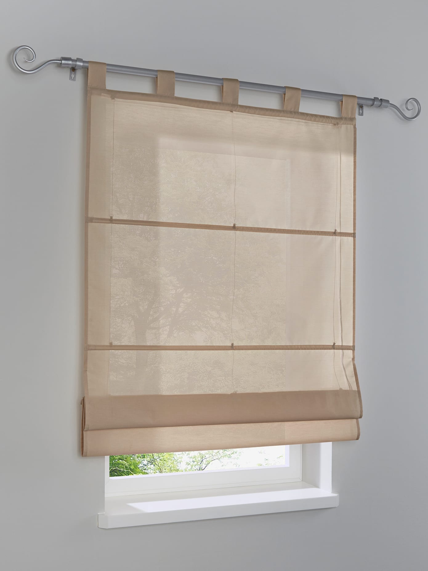 Store-bateau tissu uni