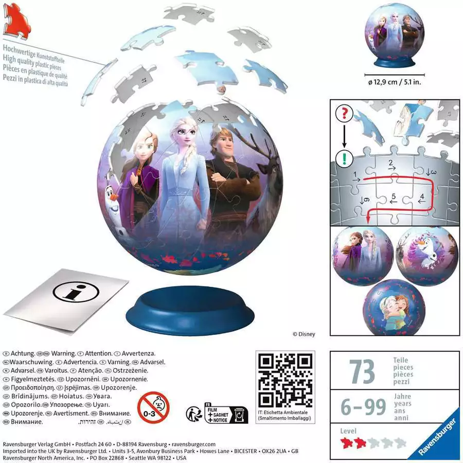 Ravensburger Puzzle-Ball  Frozen 2 bunt