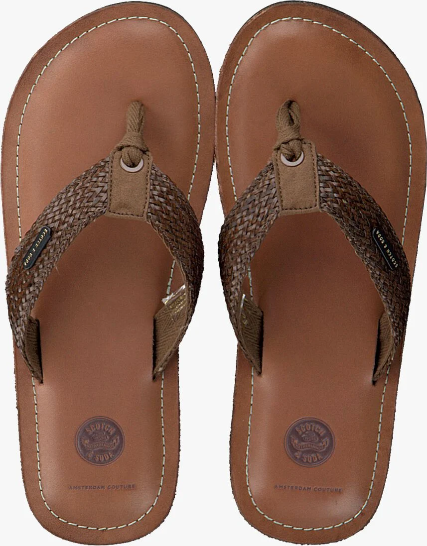 SCOTCH & SODA bruine scotch & soda slippers cadelli