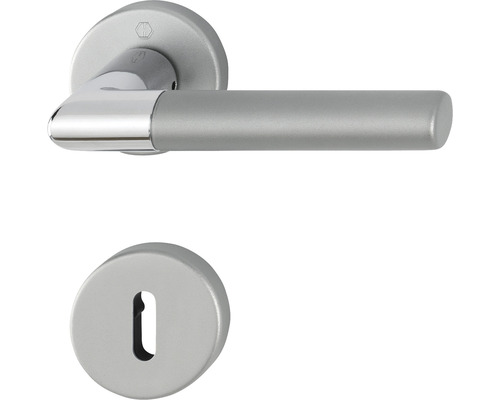 Rozetset OB Hoppe 11538740 Lecce 1405/42KV/42KVS bicolor verchroomd/geanodiseerd