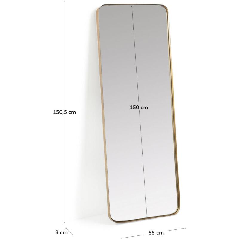 Miroir mural Marco métal doré 55 x 150,5 cm