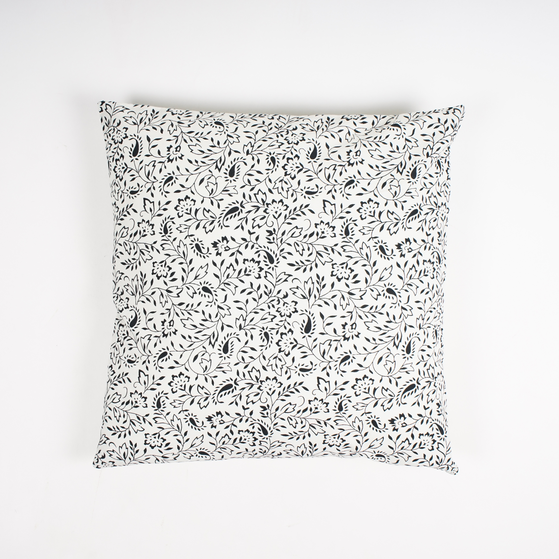 Kissenhülle 'Strauch', schwarz/weiß, L 60 cm, B 60 cm von fischer's lagerhaus