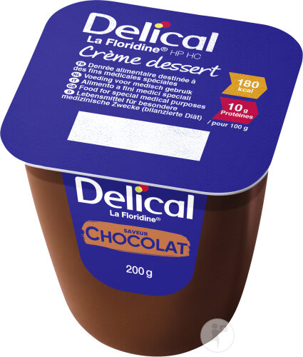 Delical La Floridine HP HC Crème Dessert Saveur Chocolat 4x200g