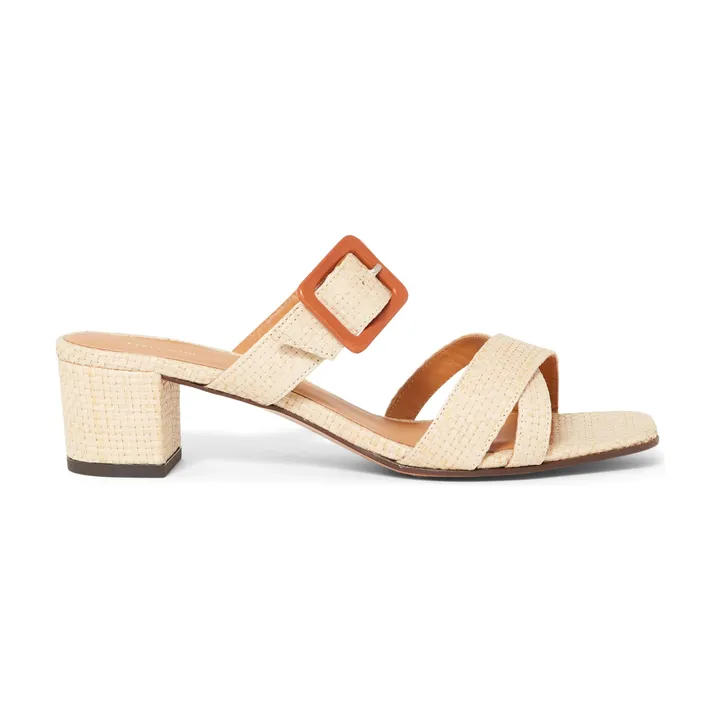 Rivecour Mules Raphia n°904 | Naturel