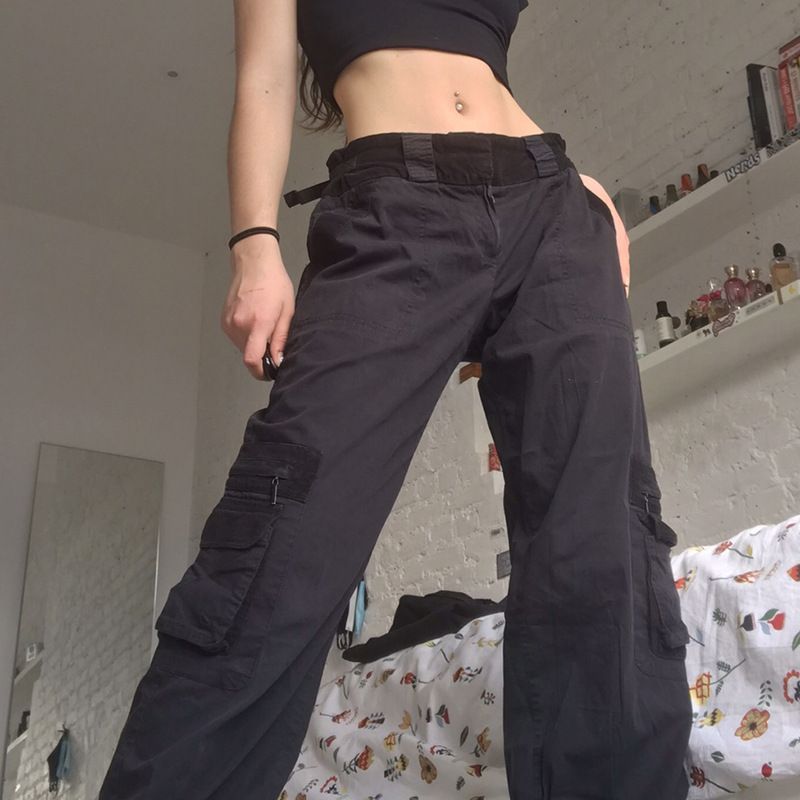 BrickBlack - Cargo-jeans met hoge taille en losse pasvorm