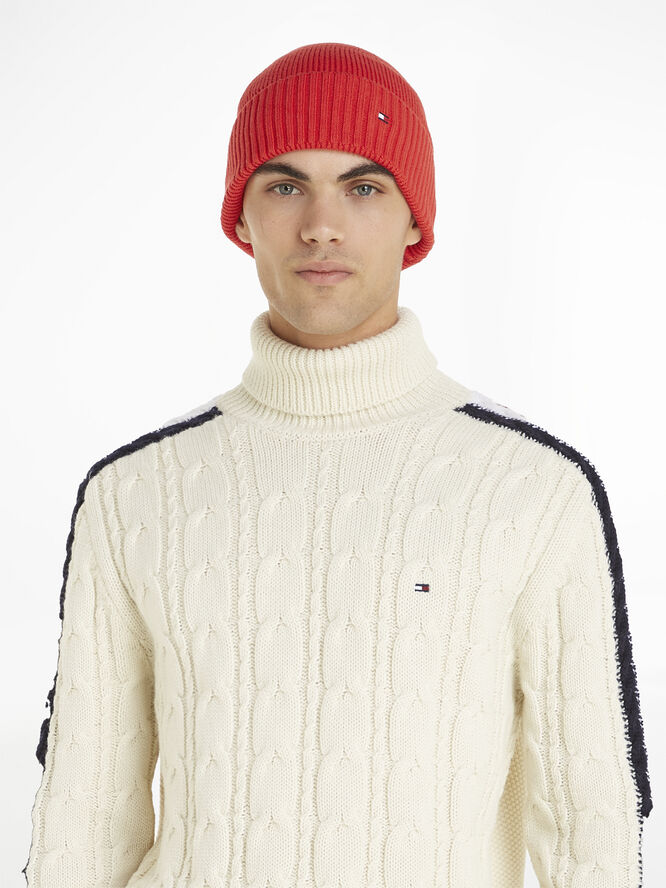 Tommy Hilfiger ESSENTIAL FLAG BEANIE Fireworks
