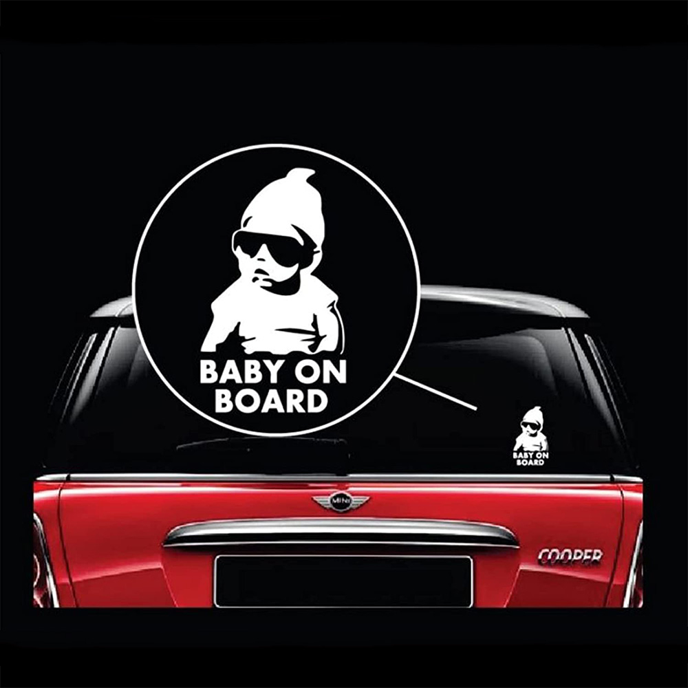 Auto Aufkleber Fahrzeug Deko Baby On Board Sticker - Schwarz