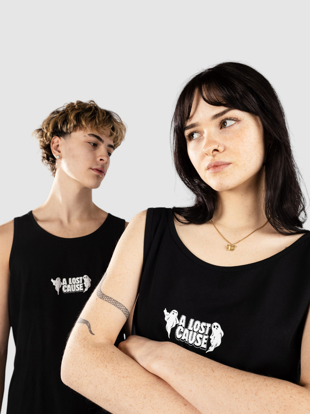 A Lost Cause Ghostin V2 Tank Top black
