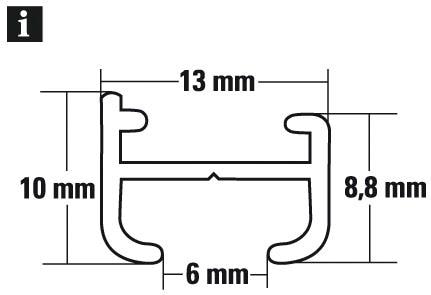 GARDINIA Gardinenschiene »Aluminiumschiene« Ø 13 mm 1 läufig-läufig kürzbar 1-läufig