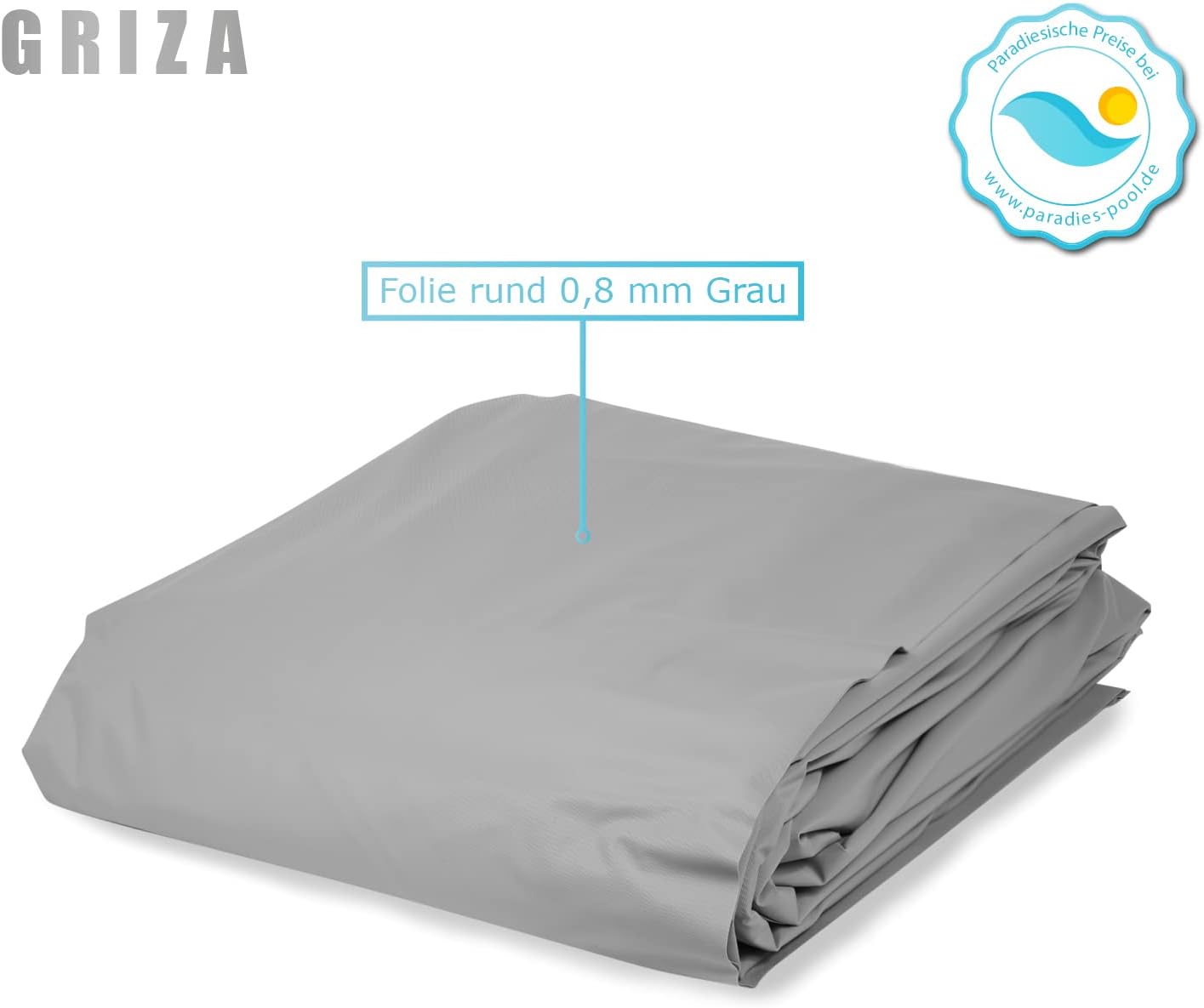 Paradies Pool Griza Komplettset Premium rund, 400x120cm (Ø x H), Stahlwandpool grau, Poolfolie in grau 0,8mm, Handlauf, inkl. Skimmer Set Leiter Pumpe Sandfilter, Swimmingpool, Menge: 1 Stück