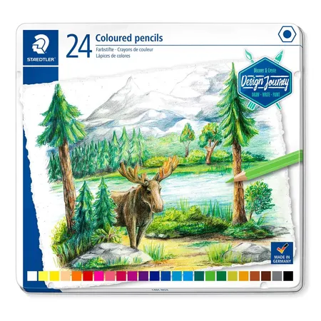 STAEDTLER® 146C Metalletui mit 24 Farbstiften in sortierten Farben