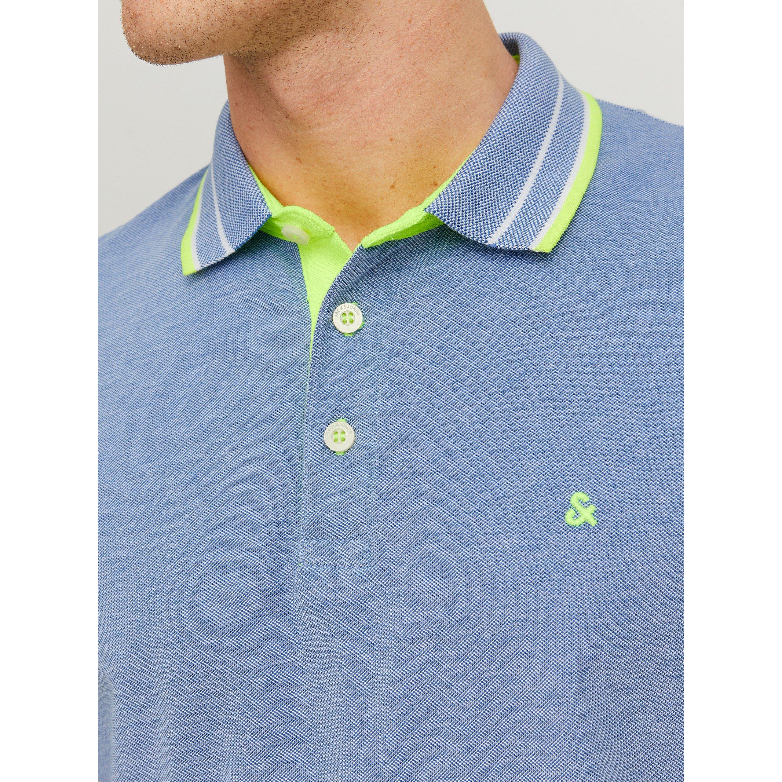 Jack and Jones Paulos Tipped Pique Short Sleeve Polo Shirt