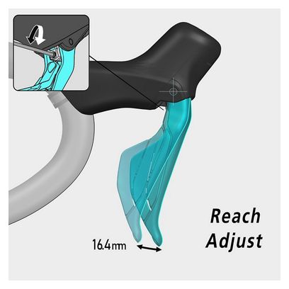 Commande Gauche/Avant Shimano 105 Di2 ST-R7170-L 2x12V Noir