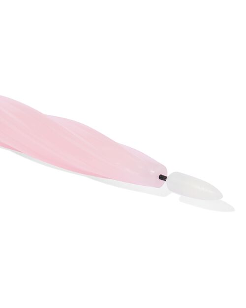 Bougie LED torsadée en cire Ø 2,3 x 28,3 rose clair