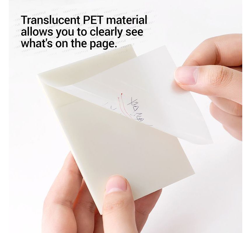 Schattige essentials - Transparante plaknotitie