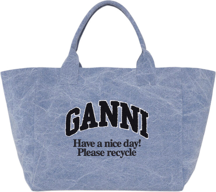 Ganni Shopper XXL Washed Light blue vintage