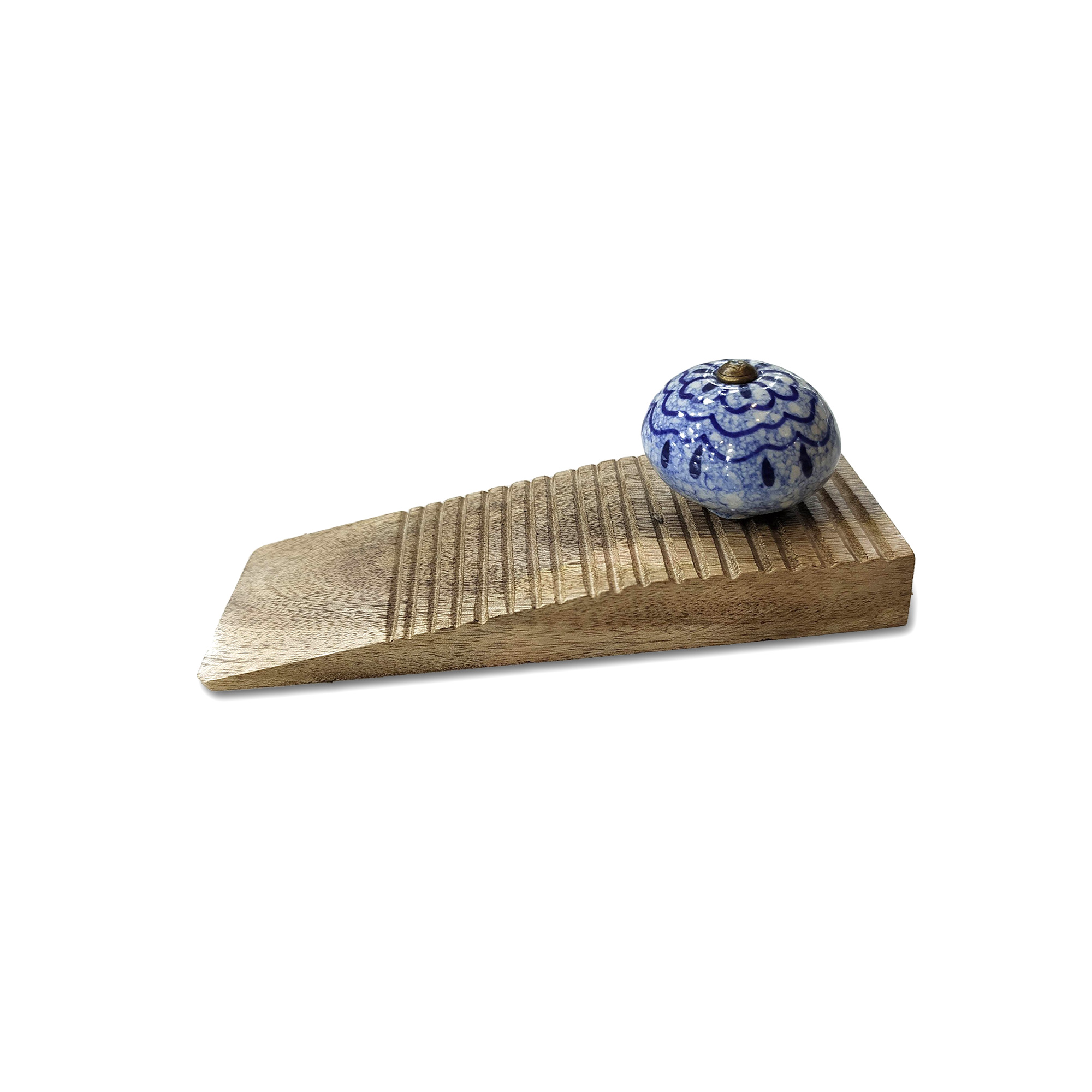 Türstopper mit Keramikknauf, Mangoholz, T 15 cm, B 5 cm günstig bestellen